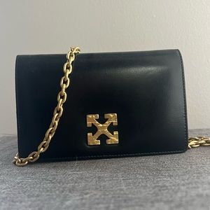 off white gold chain purse